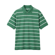 Uniqlo x JW Anderson Dry Pique Striped Polo Narrow Shirt Green