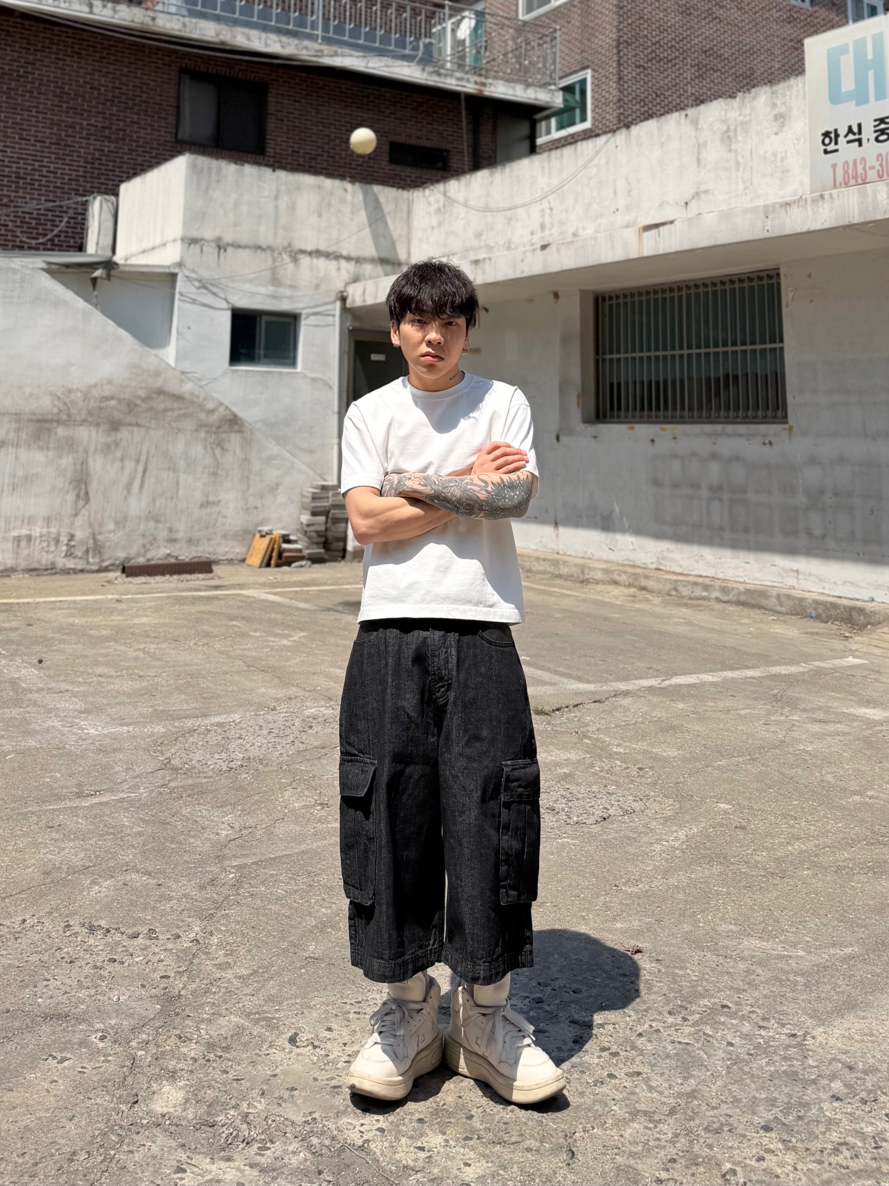 Converse x Drkshdw Turbowpn Egret 착용 스타일 - 2