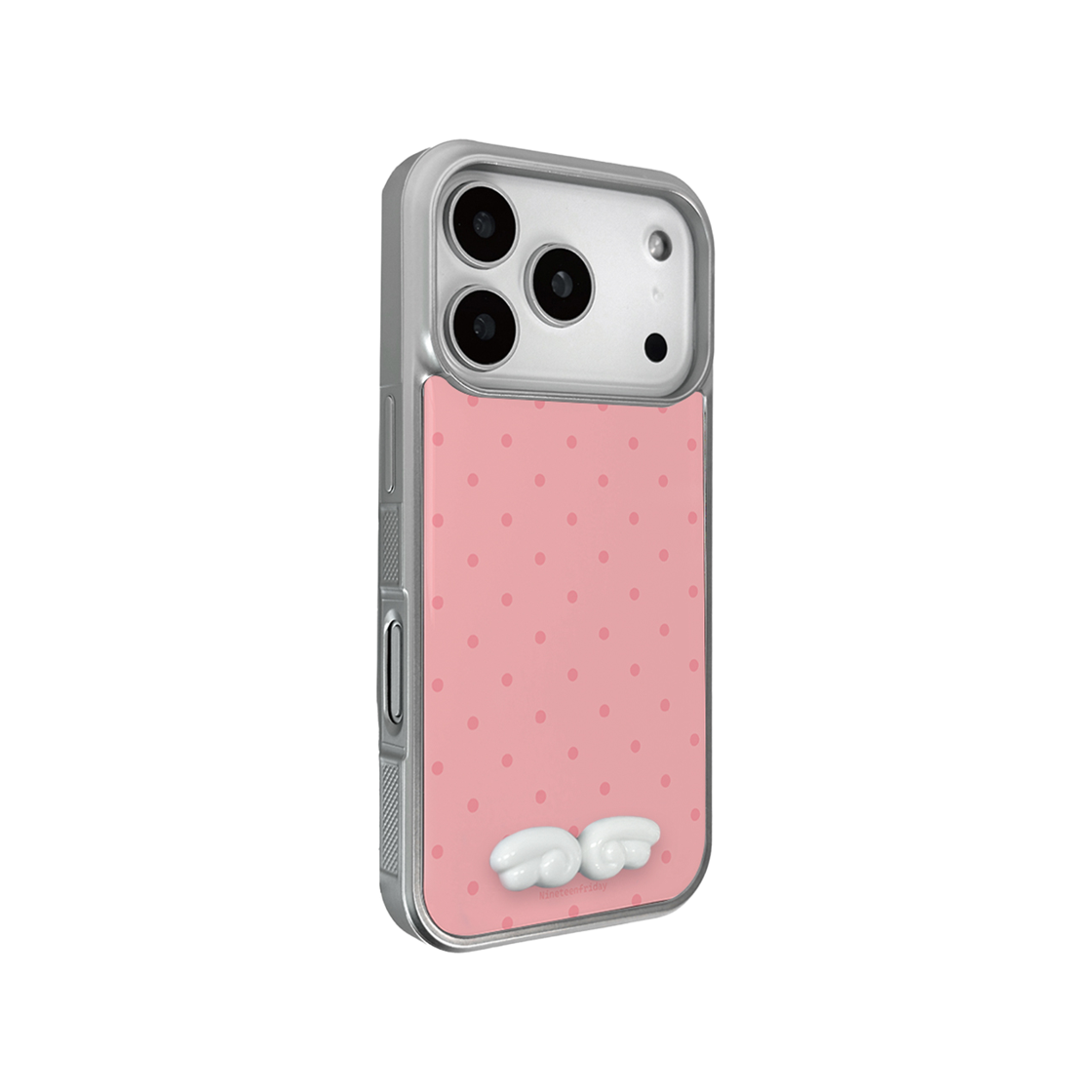 나인틴프라이데이 입체 엔젤 도트 실버 맥세이프 에폭시 케이스 - 핑크(NINETEENFRIDAY 3D Angel Dot Silver Magsafe Epoxy Case - PINK) - 3