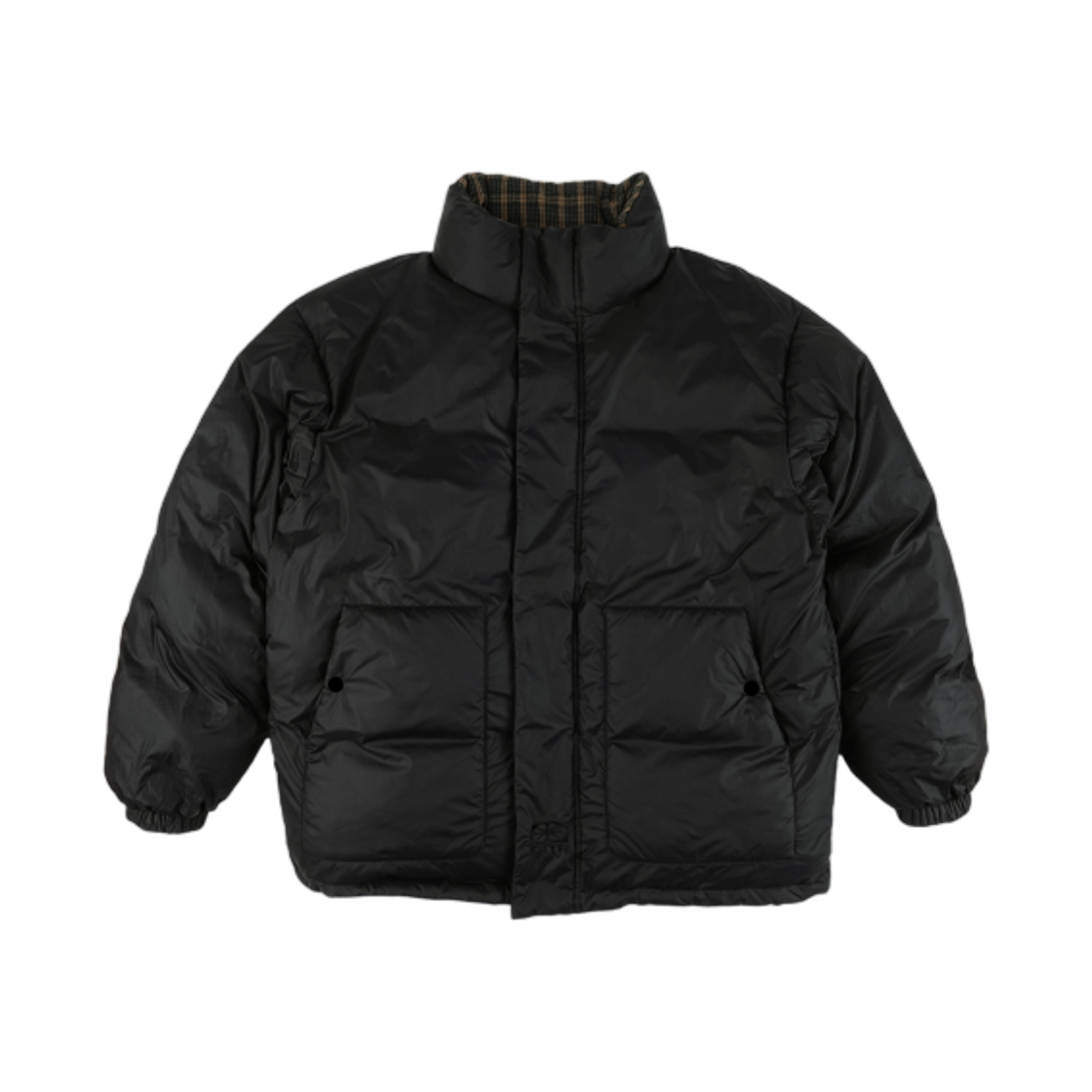 이알티알 리버시블 체크 패딩 자켓 블랙(ERTR Reversible Check Padded Jacket Black)