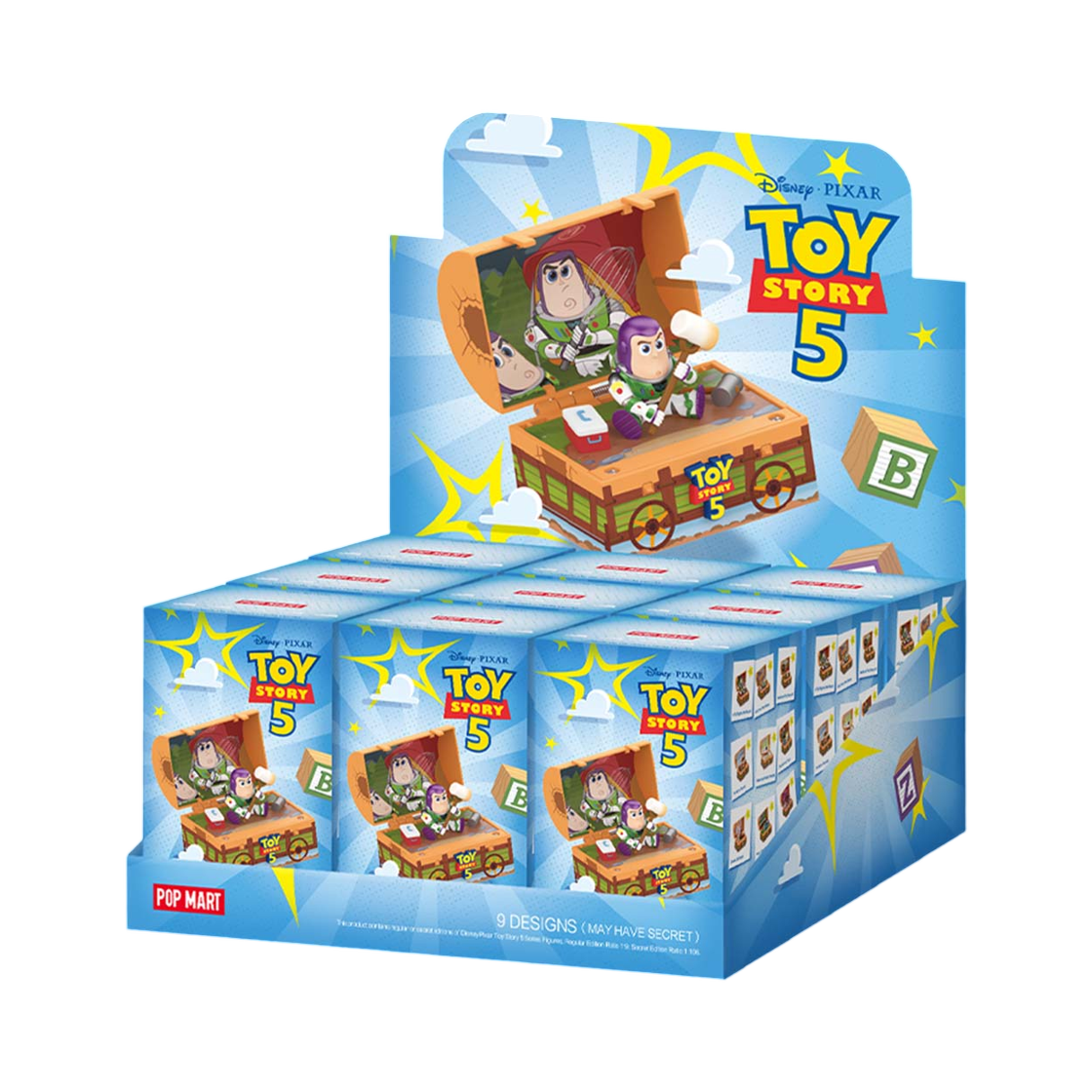 - Pop Mart Disney/Pixar Toy Story 5 Series Figures Sealed Case (9 Blind Boxes)