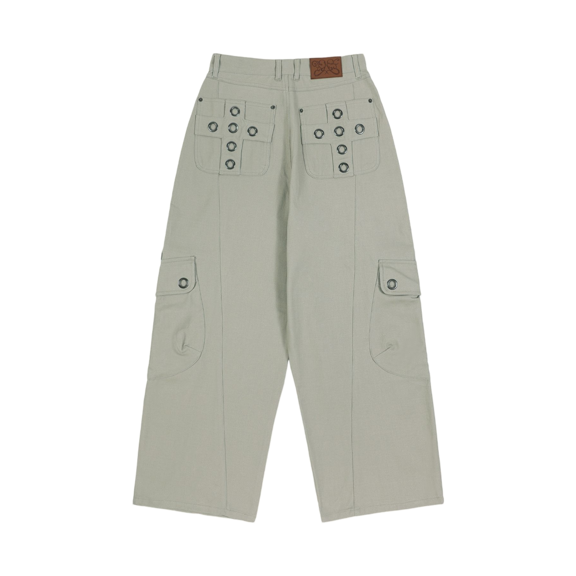 (W) 팬시 클럽 크로스 포켓 카고 팬츠 애쉬 카키((W) Fancy Club Cross Pocket Cargo Pants Ash Khaki) - 2