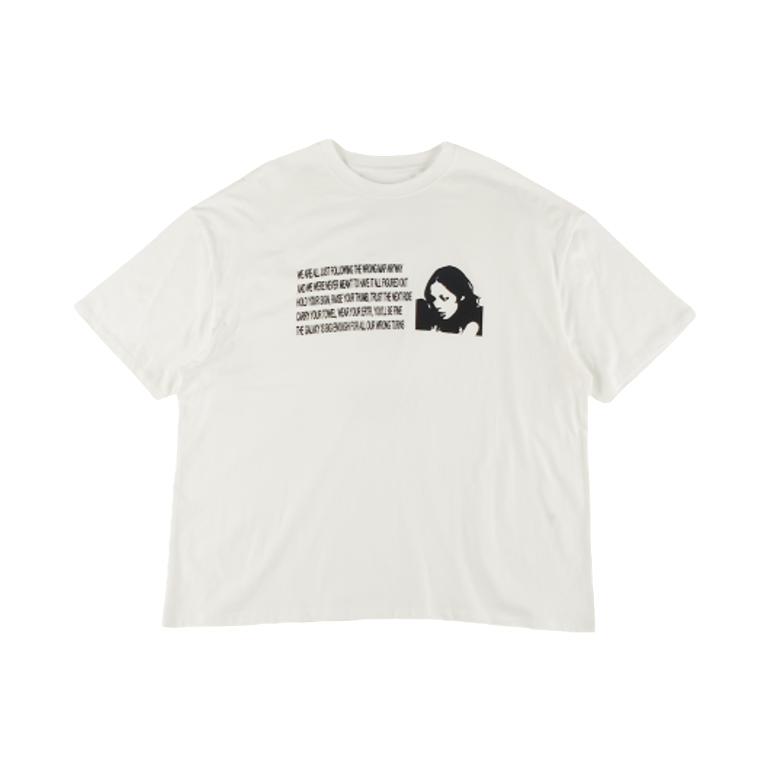(W) 이알티알 HRT 티셔츠 화이트((W) ERTR HRT T-Shirt White)