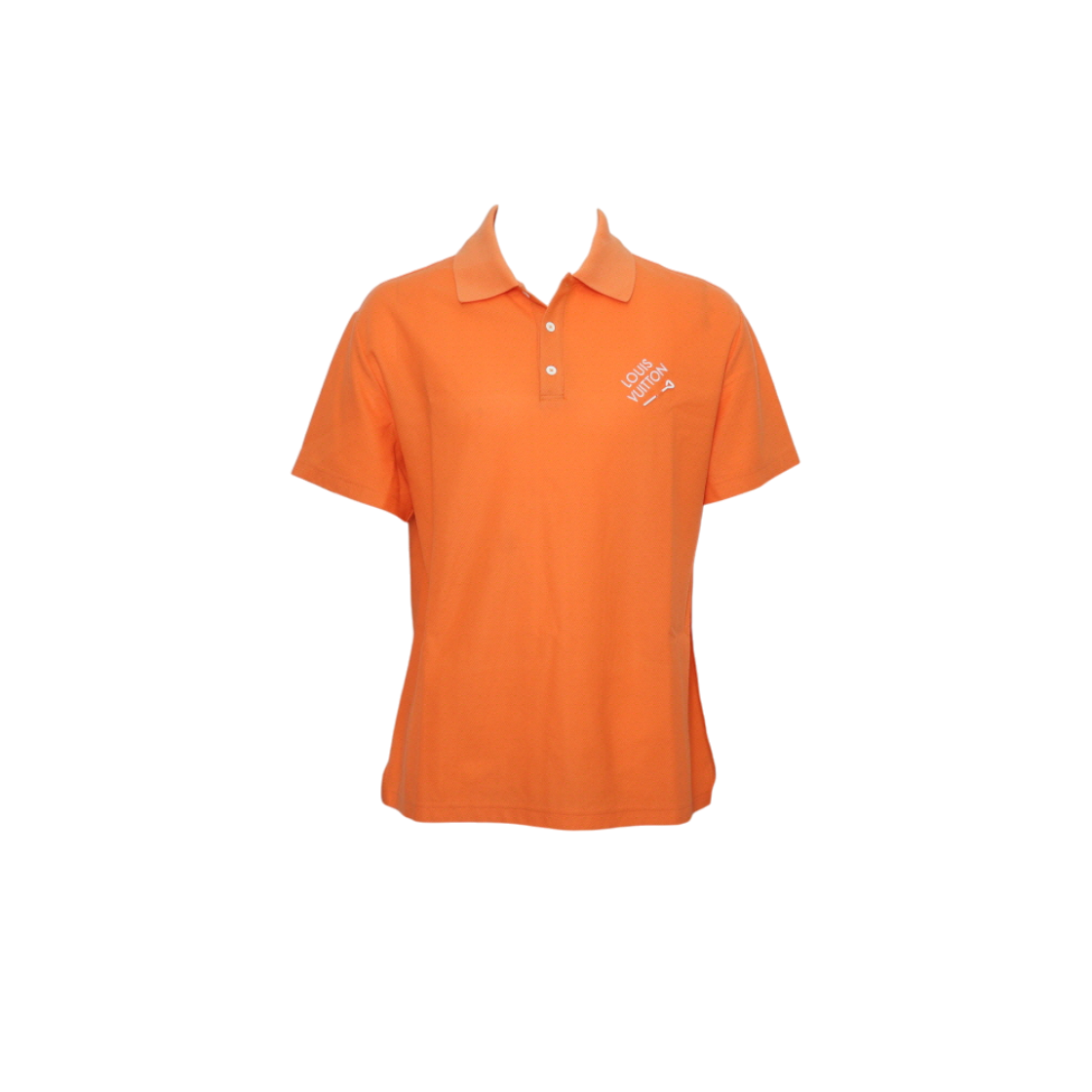 ITRHRG8NPV8C Louis Vuitton Signature Embroidered Orange Polo Shirt