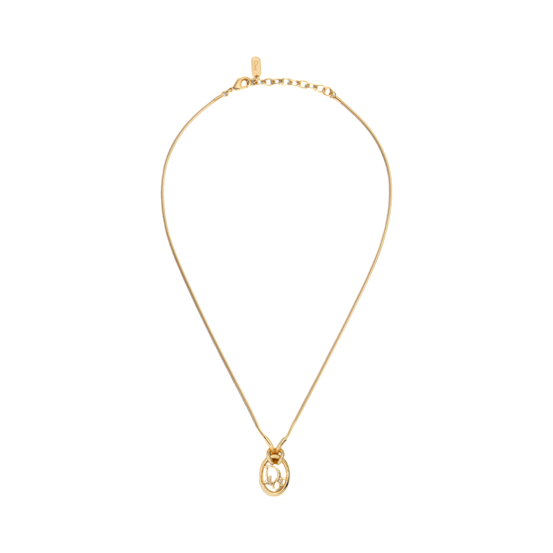 N3832WOMMT-D300 (W) Dior Oblique Necklace Finish Metal Gold