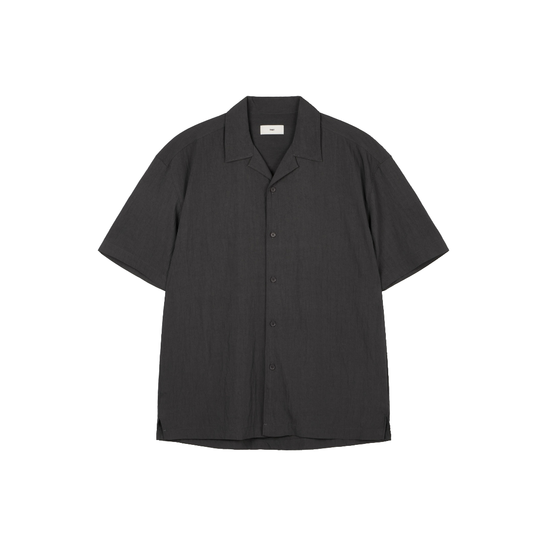 티엔지티 링클 오픈 카라 셔츠 그레이시카키(TNGT Wrinkled Open Collar Shirt Greyish Khaki)