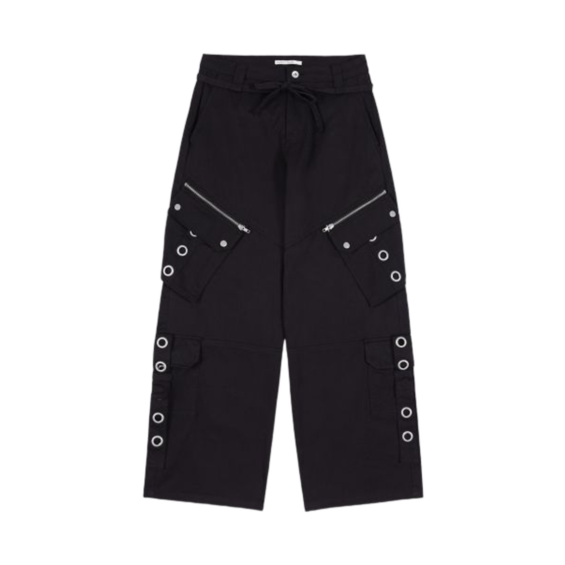 (W) 팬시 클럽 디테처블 카고 스트랩 팬츠 블랙((W) Fancy Club Detachable Cargo Strap Pants Black)