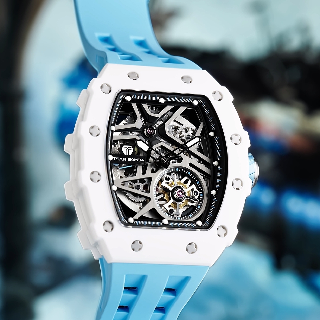Tsar Bomba Elemental Ceramic Automatic TB8209C-04 Blue White 착용 스타일 - 1
