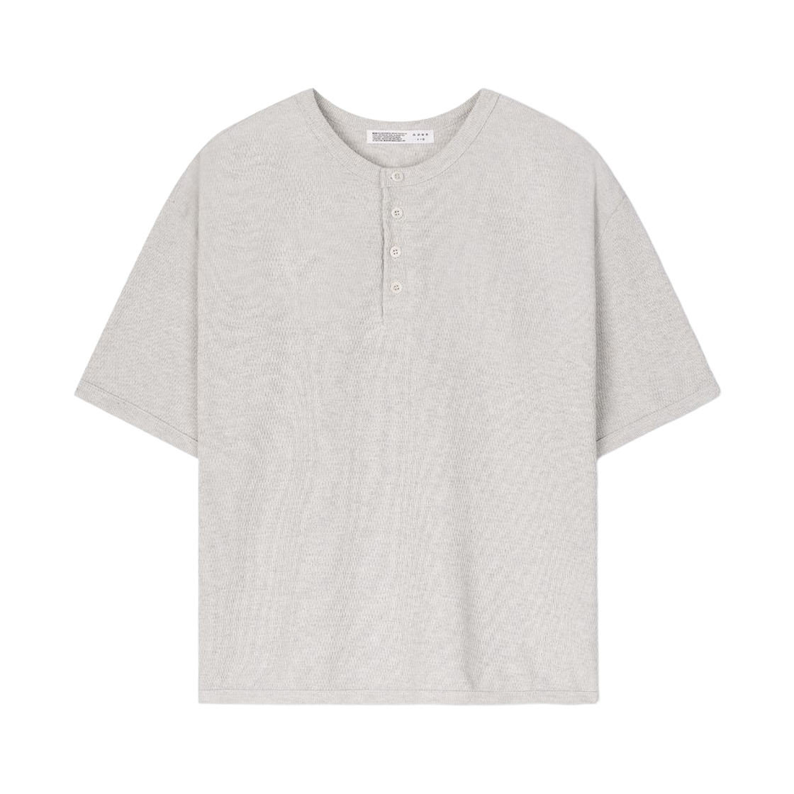 노운 헨리넥 티셔츠 오트밀(noun Henley Neck T-Shirts Oatmeal)
