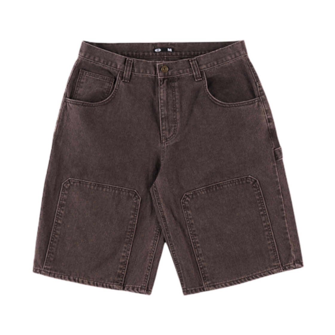 이알티알 카펜터 버클 버뮤다 데님 팬츠 브라운(ERTR Carpenter Buckle Bermuda Denim Pants Brown)