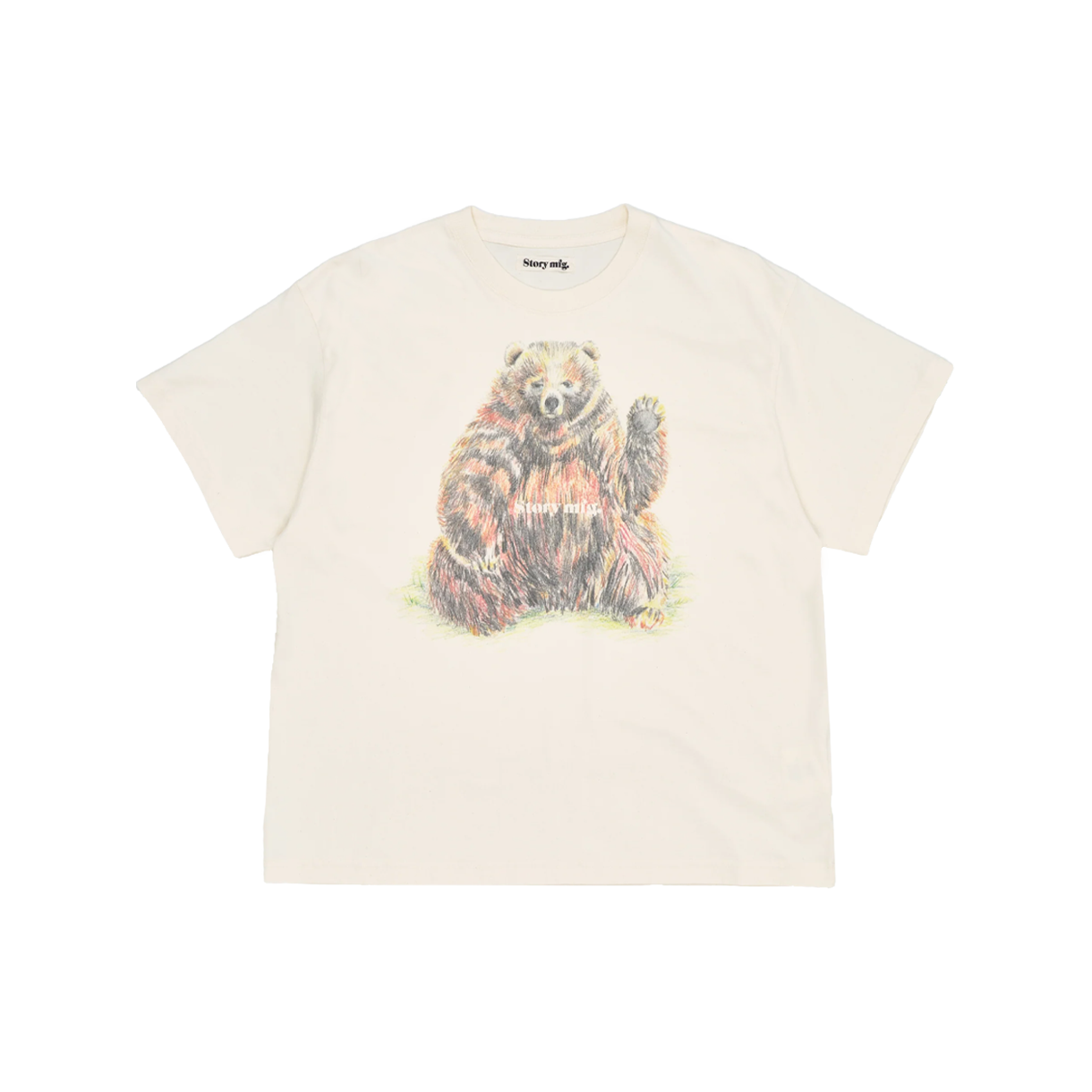 KW6CTSSSY06EC Story mfg Women Grateful Tee SS Bear - 26FW