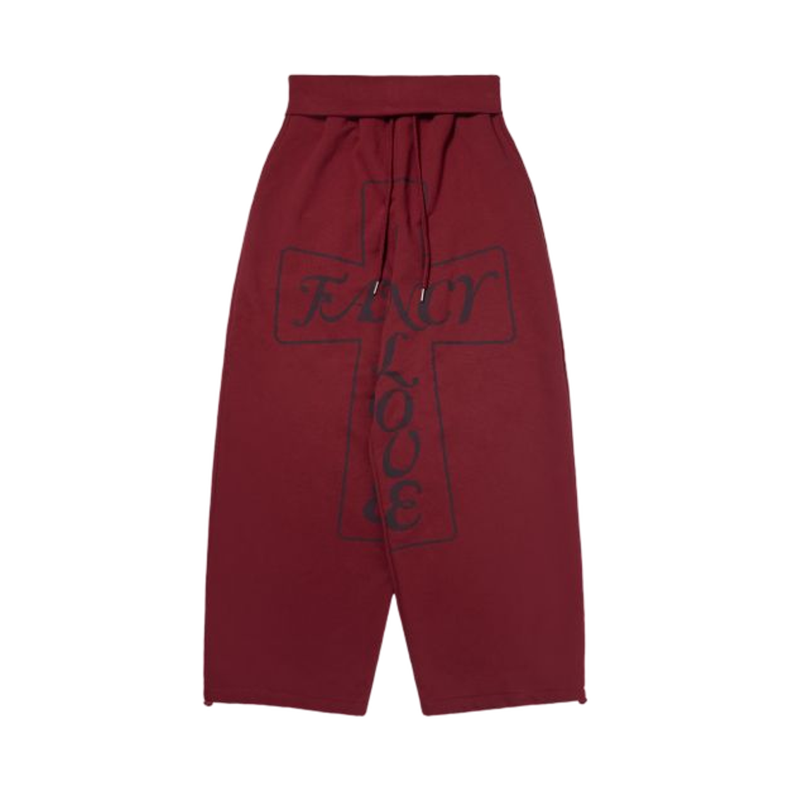(W) 팬시 클럽 프로스 밴드 스웨트팬츠 체리 레드((W) Fancy Club Pros Band Sweatpants Cherry Red)