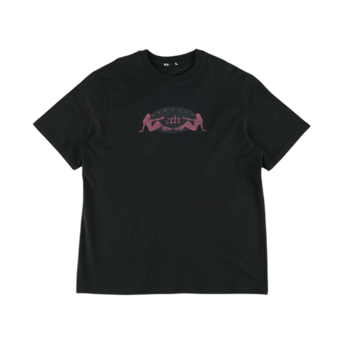 (W) 이알티알 떰즈 업 티셔츠 블랙((W) ERTR Thumbs Up T-Shirt Black)