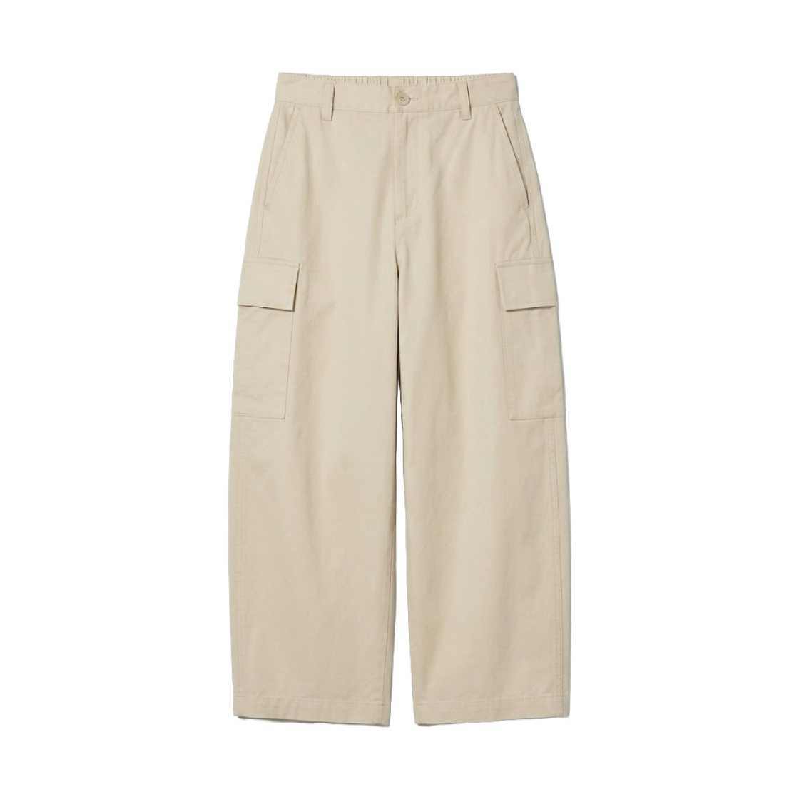 (W) 유니클로 배럴 카고 팬츠 베이지((W) Uniqlo Barrel Cargo Pants Beige) - 1