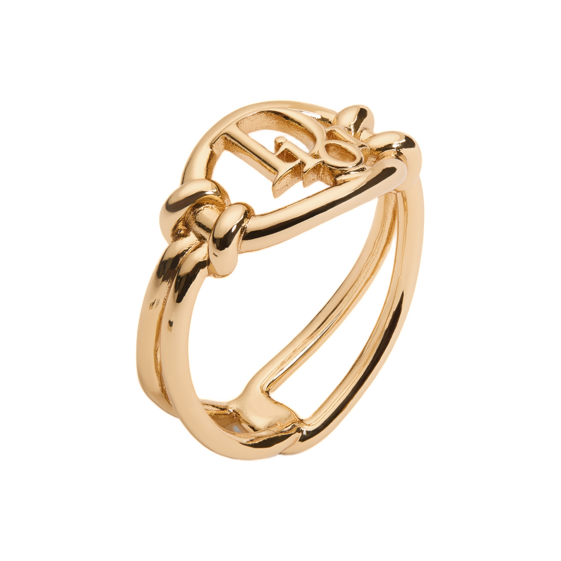 R2806WOMMT-D300 (W) Dior Oblique Ring Finish Metal Gold