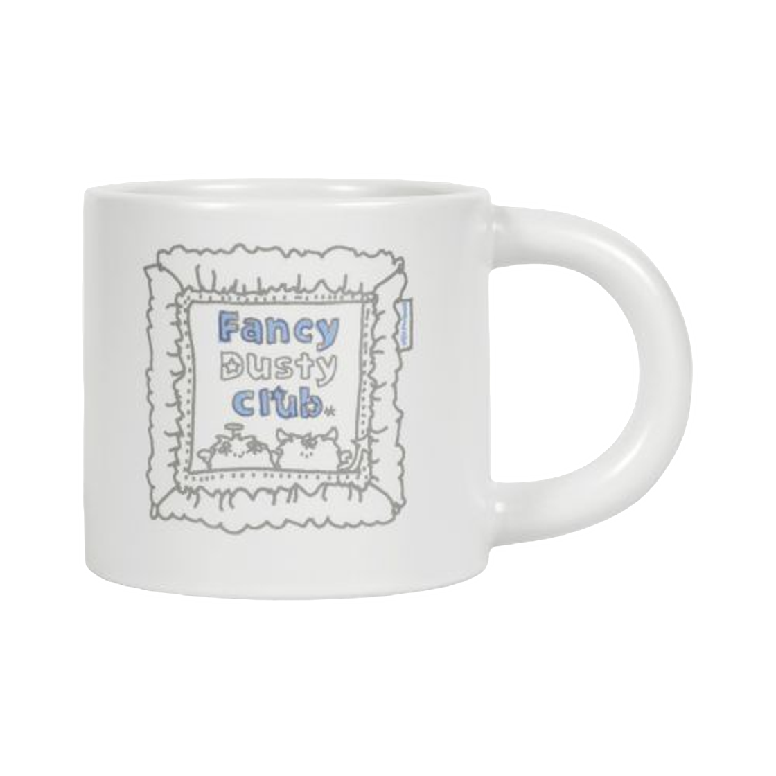 (W) 팬시 클럽 더스티 클럽 머그 컵 화이트((W) Fancy Club Dusty Club Mug Cup White)