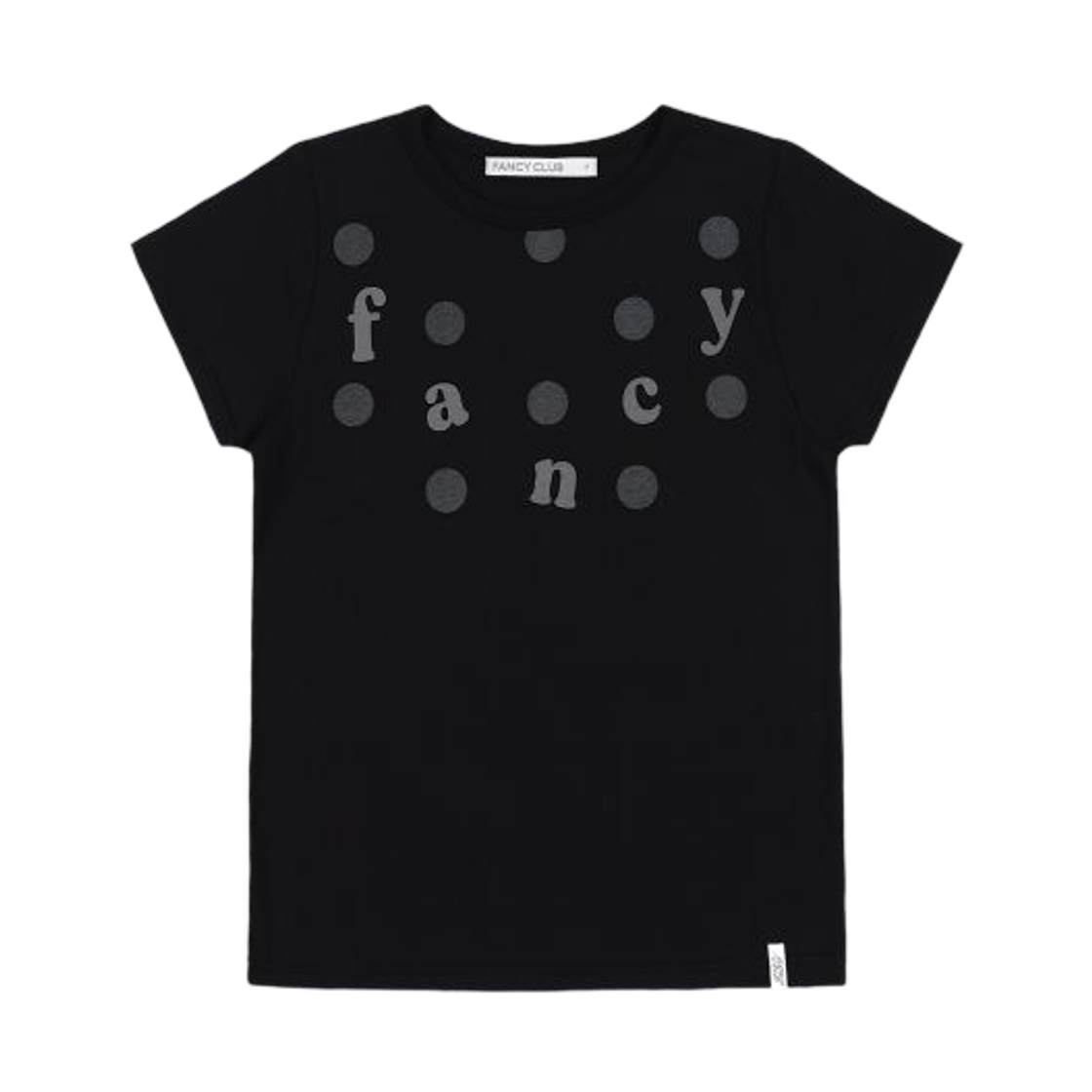 (W) 팬시 클럽 도트 페이드 팬시 티셔츠 블랙((W) Fancy Club Dot Fade Fancy T-Shirt Black)