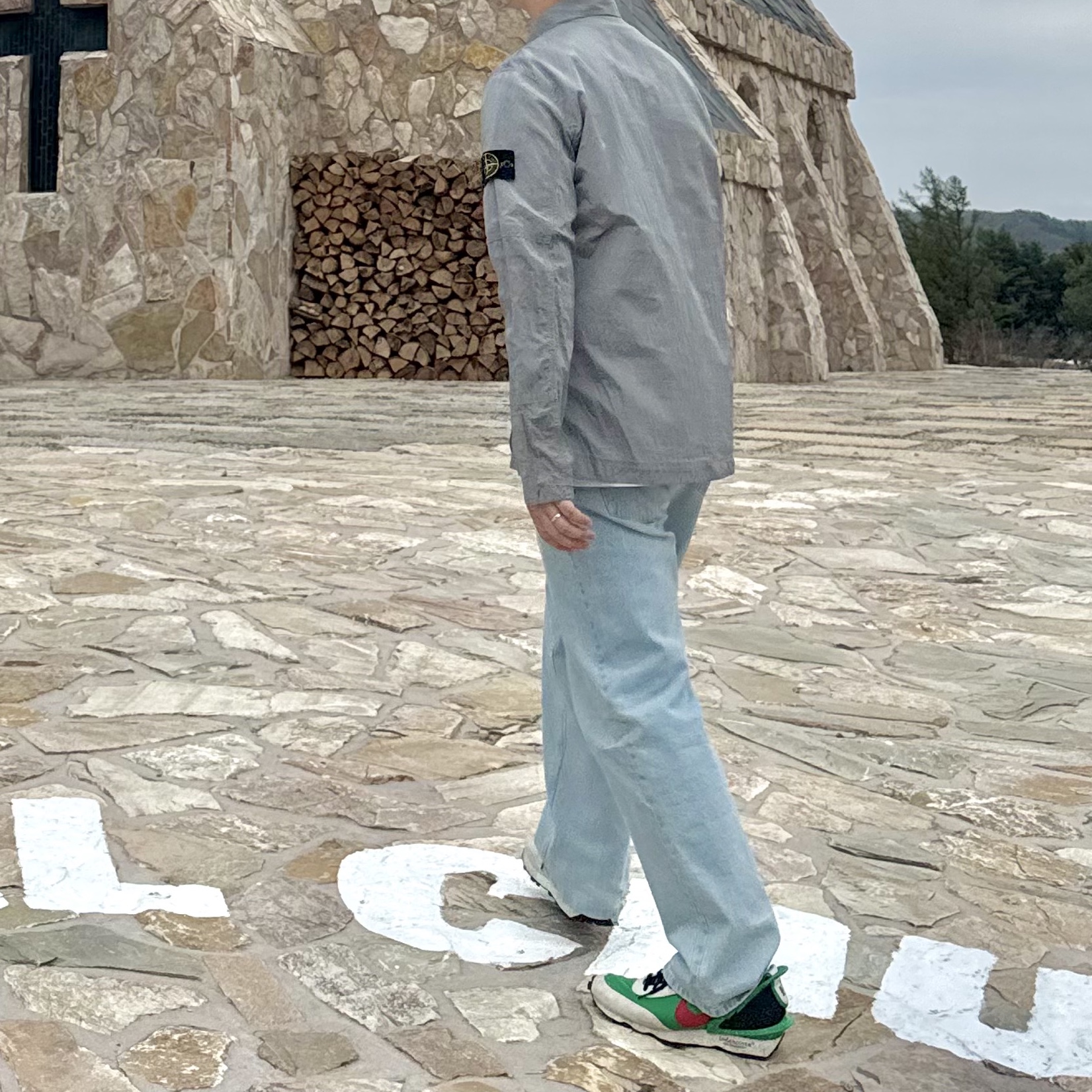 (W) Nike x Undercover Daybreak Lucky Green Red 착용 스타일