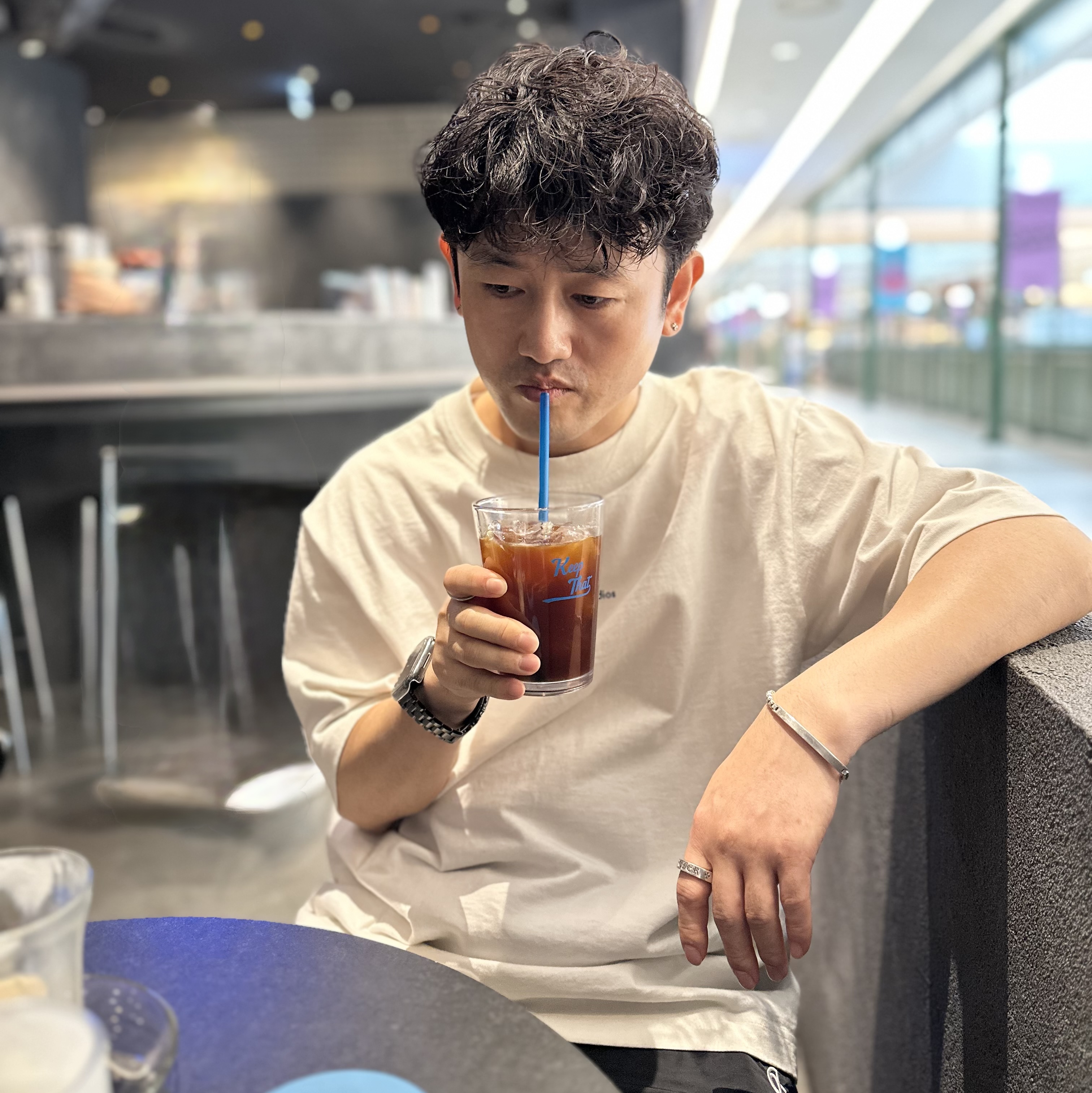 Chrome Hearts Spacer Forever Ring 6mm Silver, Apple Watch Series 8 45mm GPS Midnight Aluminium Case with Sport Band Midnight (Korean Ver.) 착용 스타일