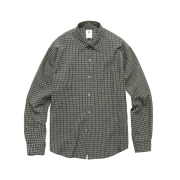 Polyteru Loosed Check Shirts Charcoal Beige