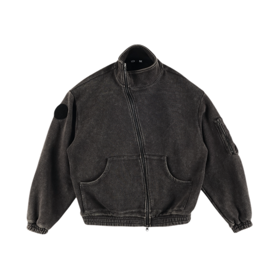 이알티알 어시메트릭 집업 자켓 블랙(ERTR Asymmetric Zip Up Jacket Black)