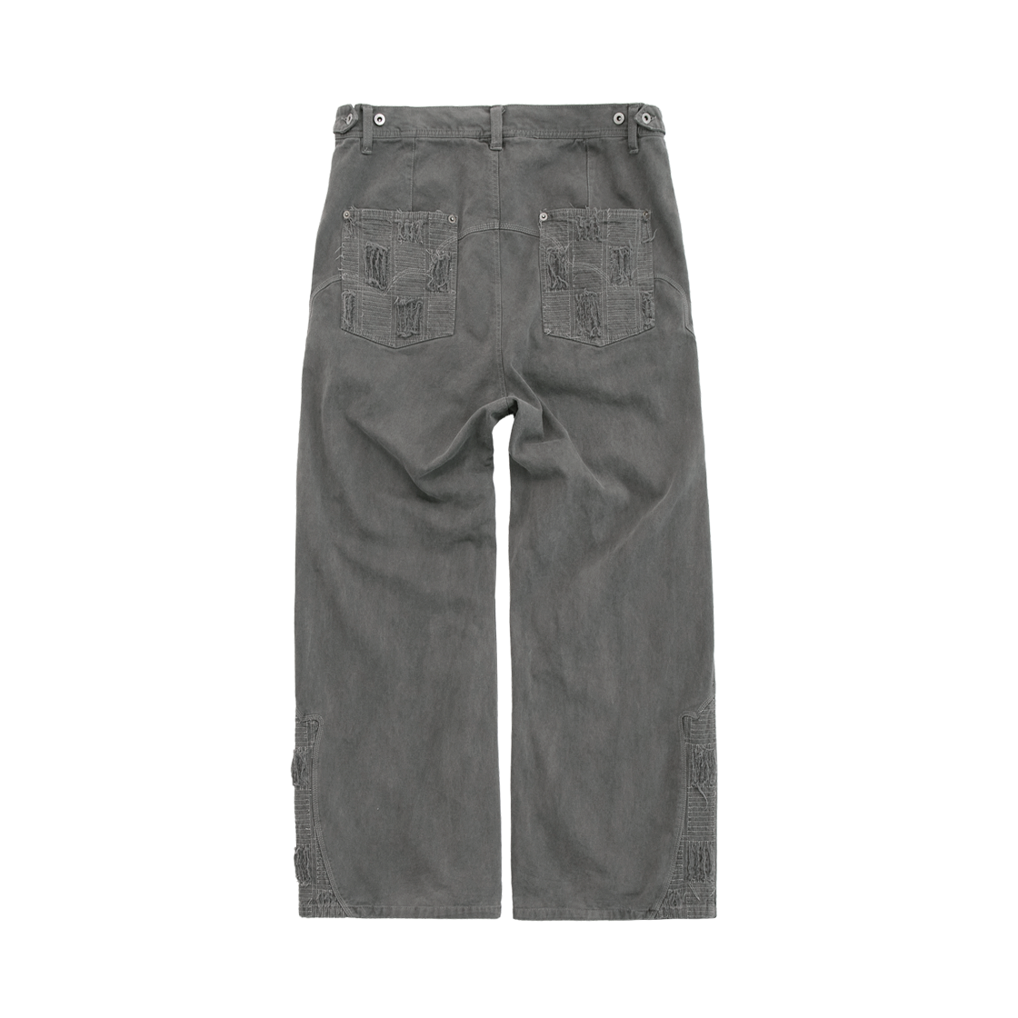 폴리테루 1011 웨스턴 보로 팬츠 카키 그레이(Polyteru 1011 Western Boro Pants Khaki Gray) - 2