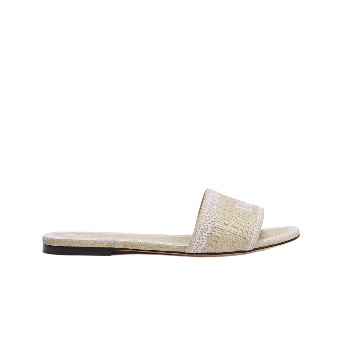 KCO531DET-S30T (W) Dior Dentelle Slide Dior Oblique Embroidered Cotton & Lace Trench White