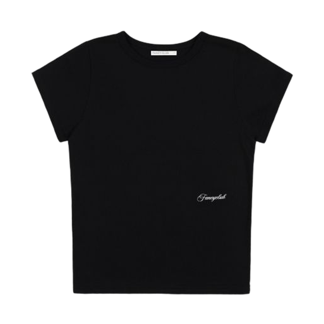 (W) 팬시 클럽 리버스 오브 헤븐 크롭 티셔츠 블랙((W) Fancy Club Reverse of Heaven Crop T-Shirt Black) - 1