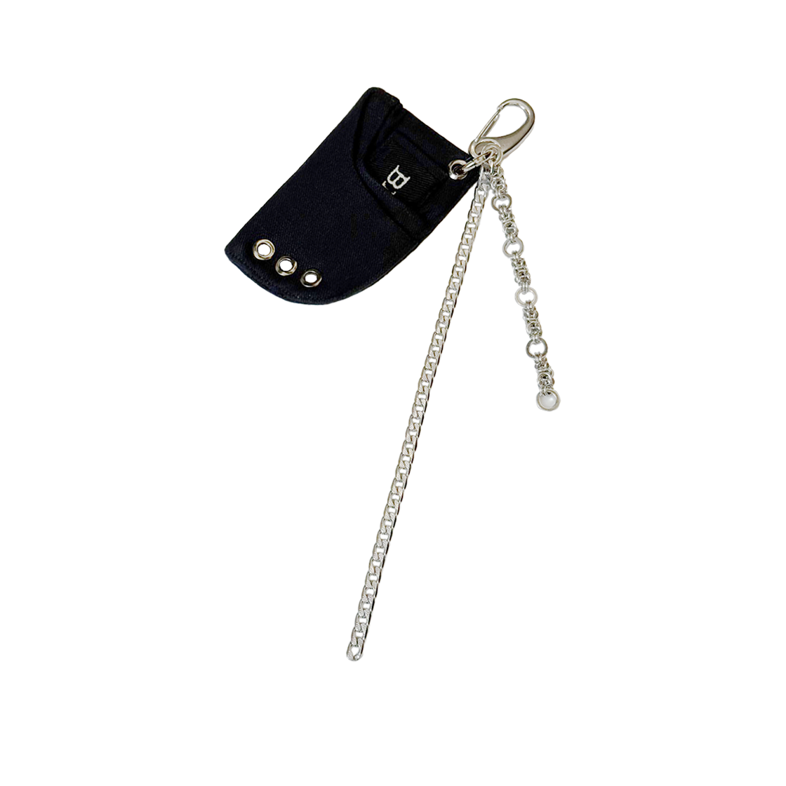비엘알 아일렛 파우치 더블 체인 키링(BLR Eyelet Pouch Double Chain Key Ring)