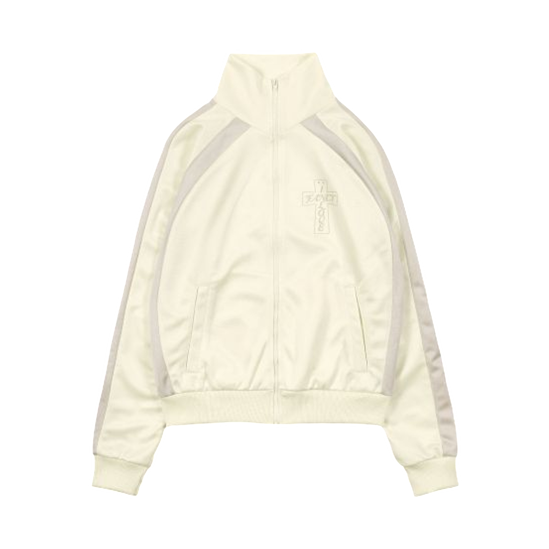 (W) 팬시 클럽 프로스 글로시 트랙탑 아이보리((W) Fancy Club Pros Glossy Track Top Ivory)