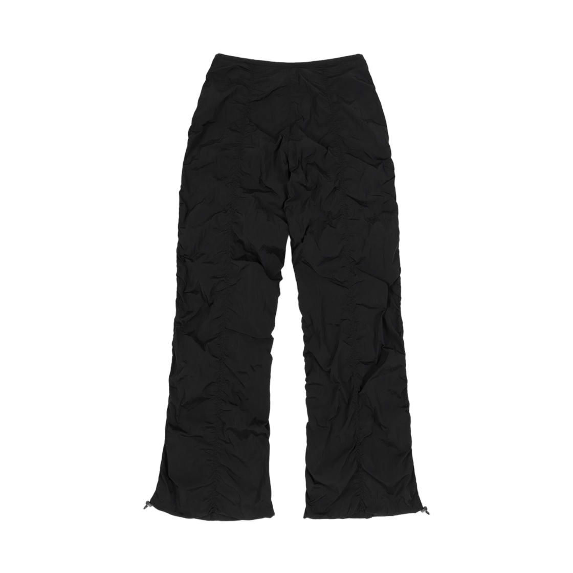 (W) 팬시 클럽 로우라이즈 나일론 셔링 팬츠 블랙((W) Fancy Club Low Rise Nylon Shirring Pants Black) - 2