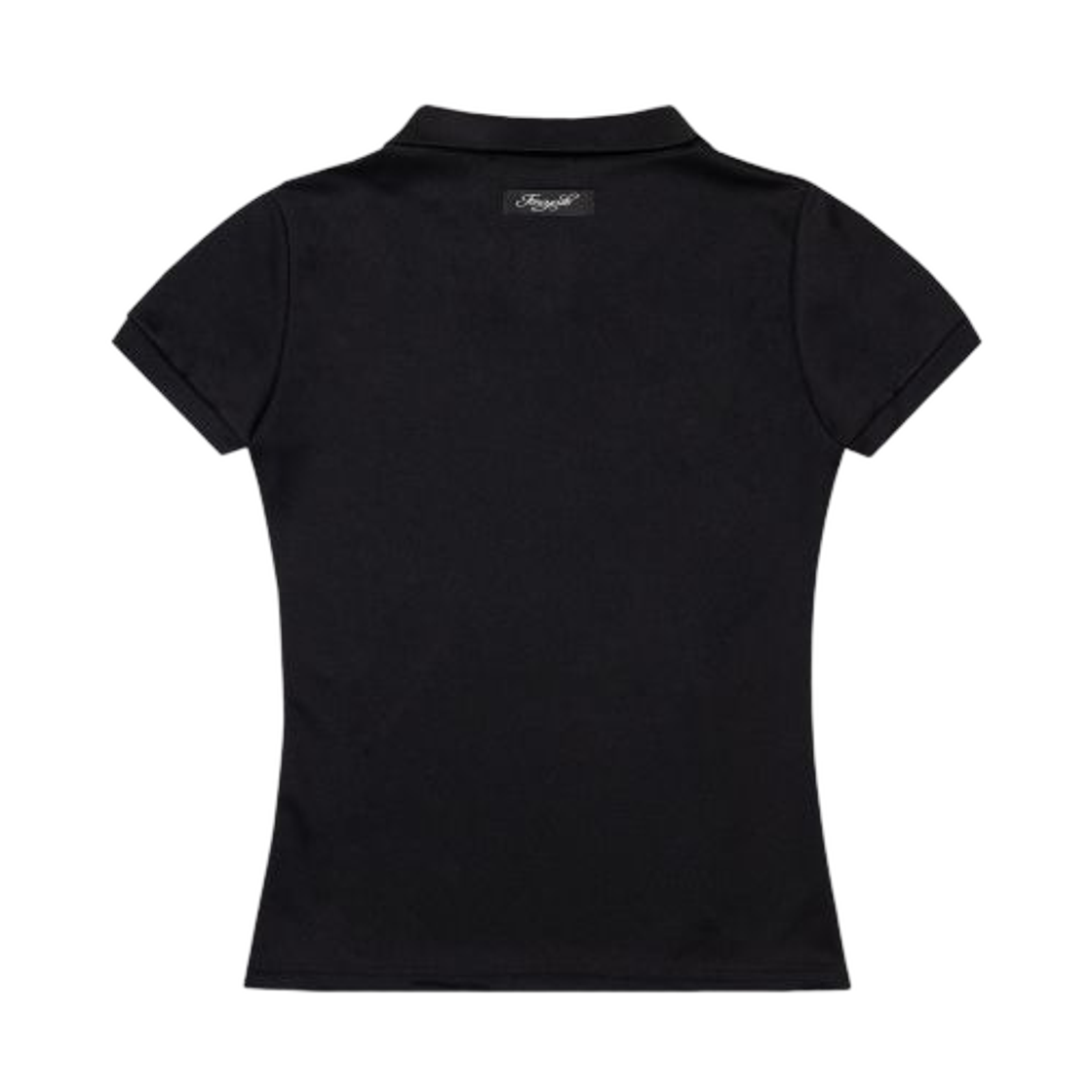 (W) 팬시 클럽 유토피아 칼라 티셔츠 블랙((W) Fancy Club Utopia Collar T-Shirt Black) - 2