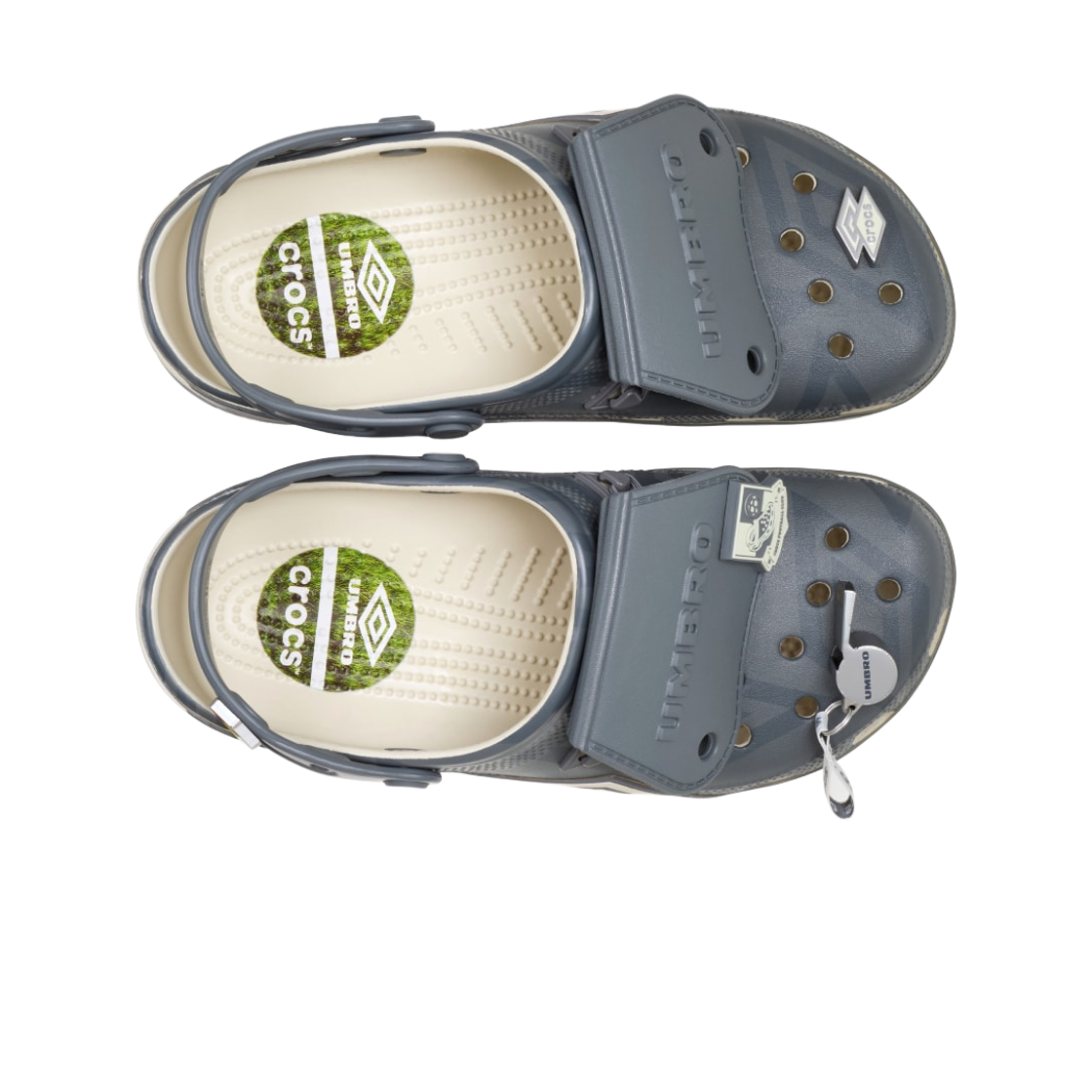 크록스 x 엄브로 클래식 클로그 본 슬레이트 그레이(Crocs x Umbro Classic Clog Bone Slate Grey) - 2
