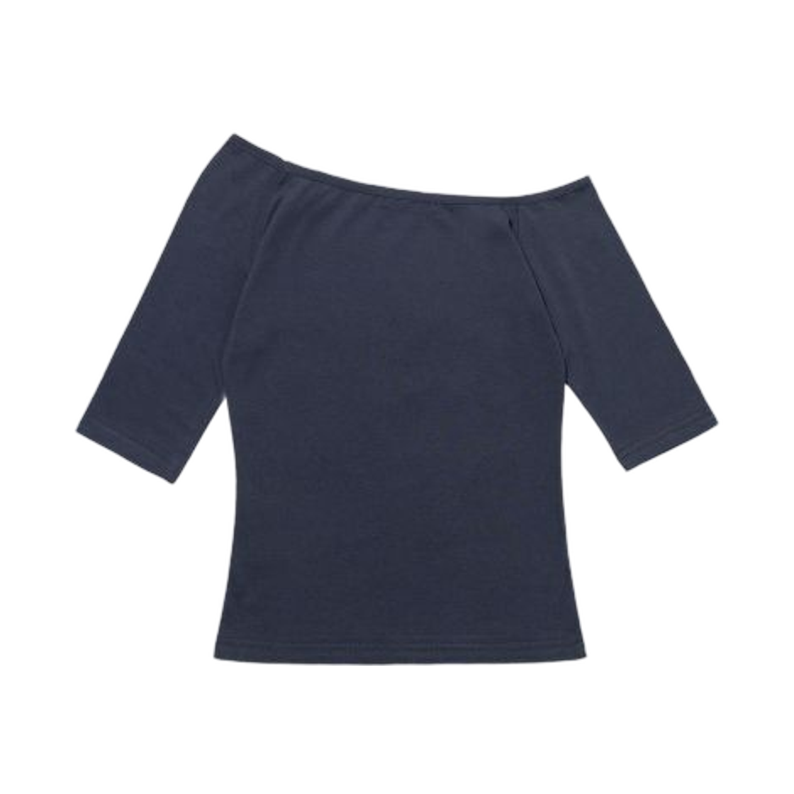 (W) 팬시 클럽 플라스틱 키스 원숄더 탑 네이비((W) Fancy Club Plastic Kiss One Shoulder Top Navy) - 2