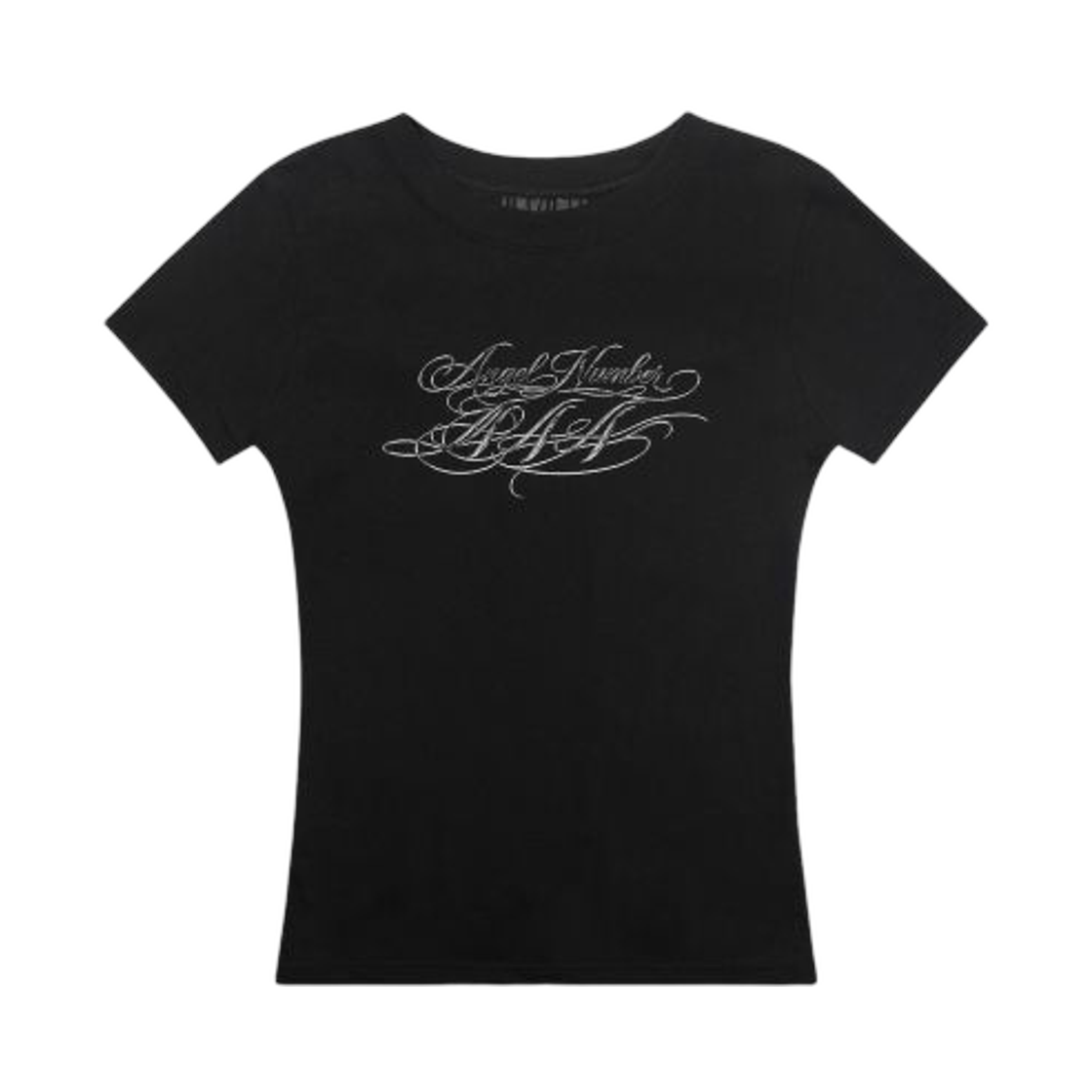 (W) 팬시 클럽 백 크로스 티셔츠 블랙((W) Fancy Club Back Cross T-Shirt Black)