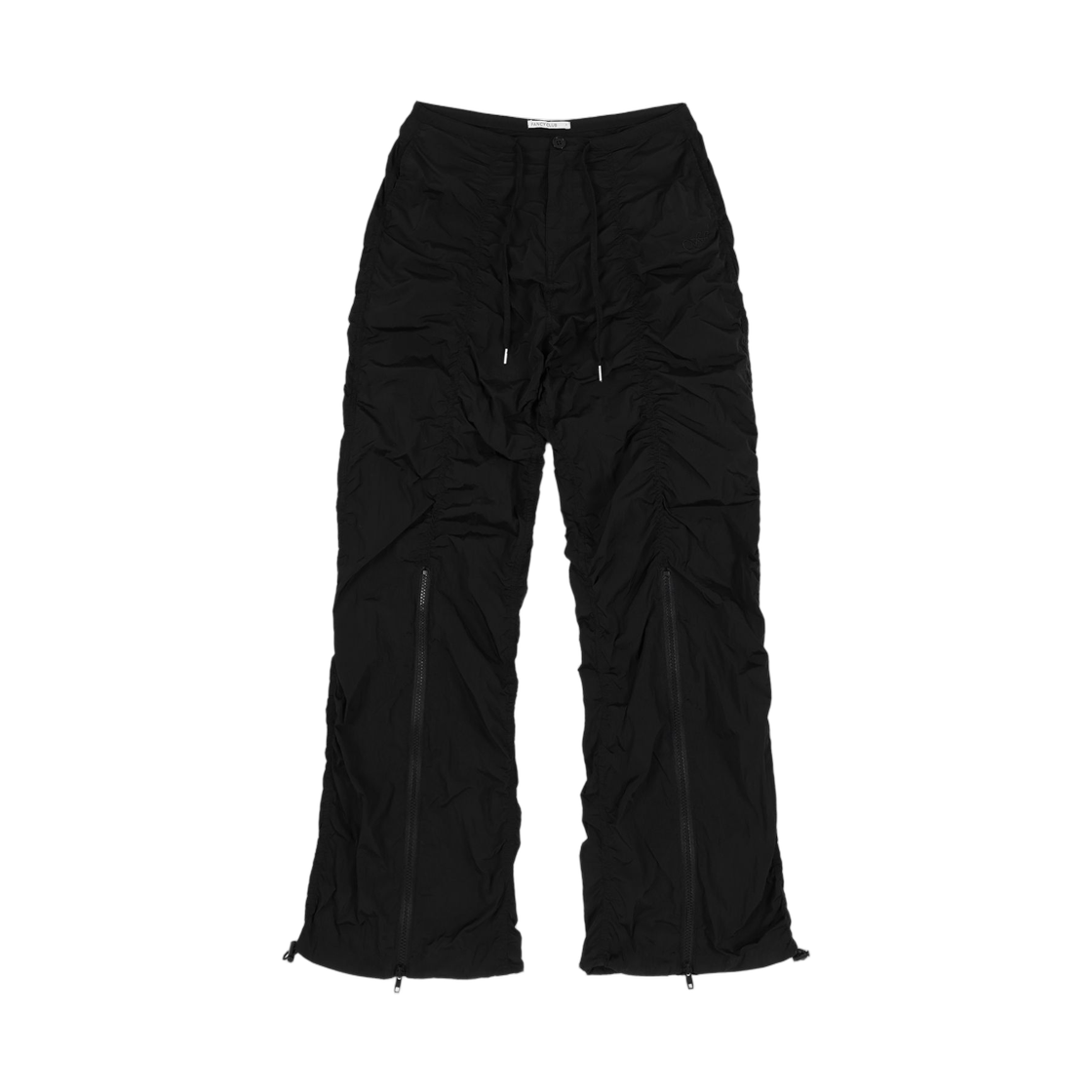 (W) 팬시 클럽 로우라이즈 나일론 셔링 팬츠 블랙((W) Fancy Club Low Rise Nylon Shirring Pants Black)