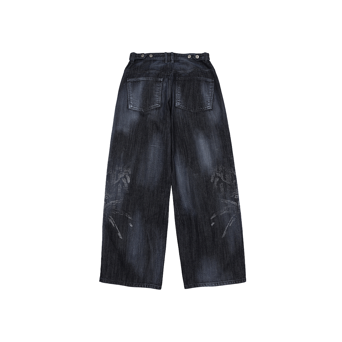 엔드릭스 빈티지 라이닝 프린티드 데님 인디고 블루(EDLIX Vintage lining printed denim Indigo blue) - 3