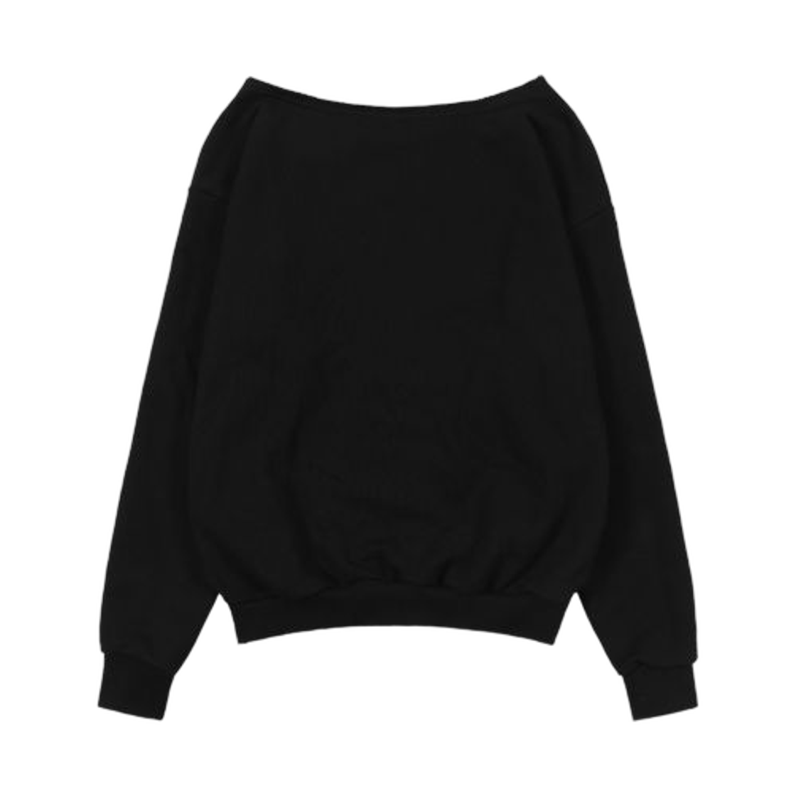 (W) 팬시 클럽 프로스 오프숄더 스웨트셔츠 블랙((W) Fancy Club Pros Off Shoulder Sweatshirt Black) - 2