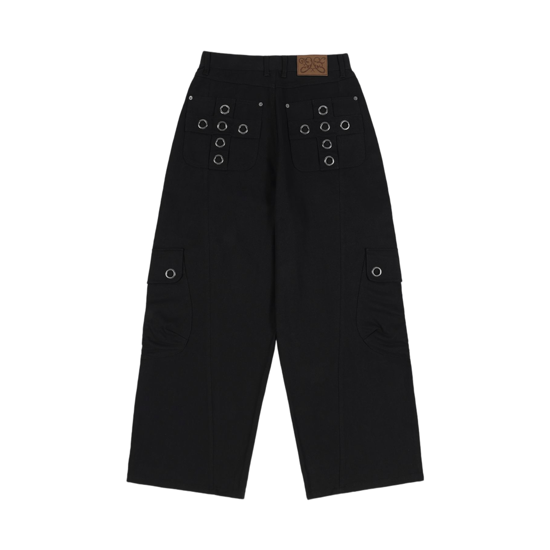 (W) 팬시 클럽 크로스 포켓 카고 팬츠 블랙((W) Fancy Club Cross Pocket Cargo Pants Black) - 2