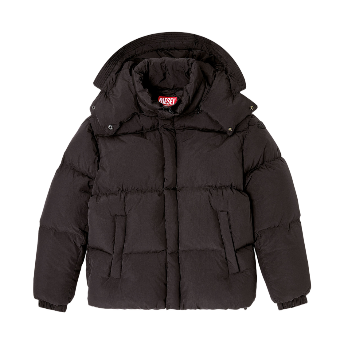 A217640AEAI-9XX Diesel Quilted Down Jacket In ViralOff® Taslan Dark Grey