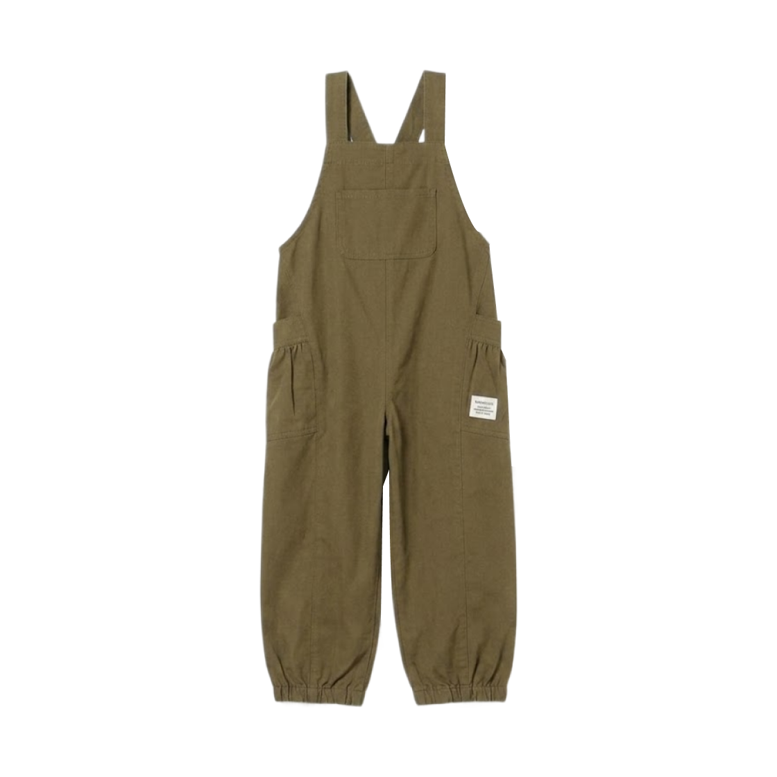 (키즈) 빔즈 미니 테이프 숄더 오버롤 올리브((Kids) Beams Mini Tape Shoulder Overalls Olive)