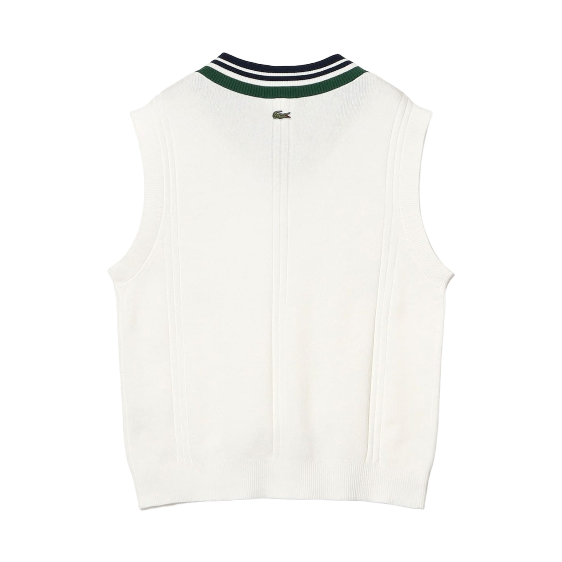 빔즈 x 라코스테 가디건 니트 베스트 파린(Beams x Lacoste Cardigan Knit Vest Farine) - 2