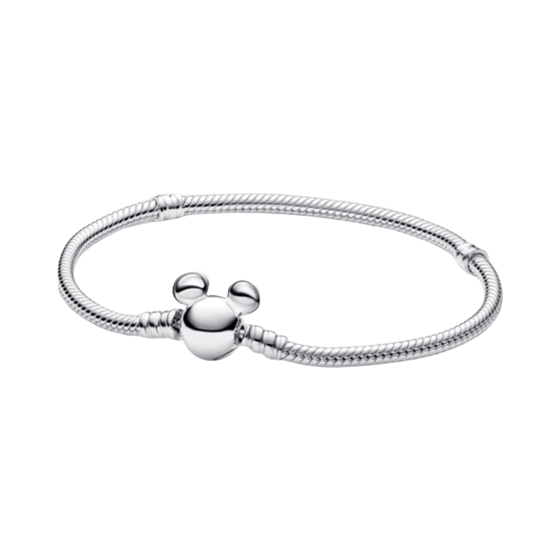 593061C00 (W) Pandora Disney Mickey Mouse Clasp Moments Snake Chain Bracelet Sterling Silver