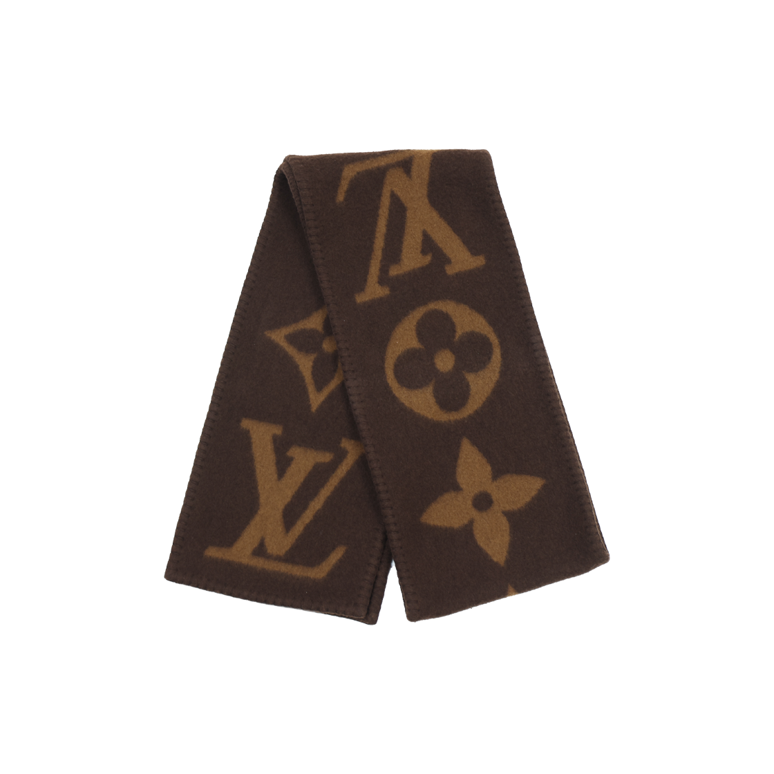 루이비통 M77379 에샬프 스윗 드림 머플러 울 캐시미어 브라운(Louis Vuitton M77379 Echarpe Sweet Dream Wool Cashmere Scarf Brown) - 1