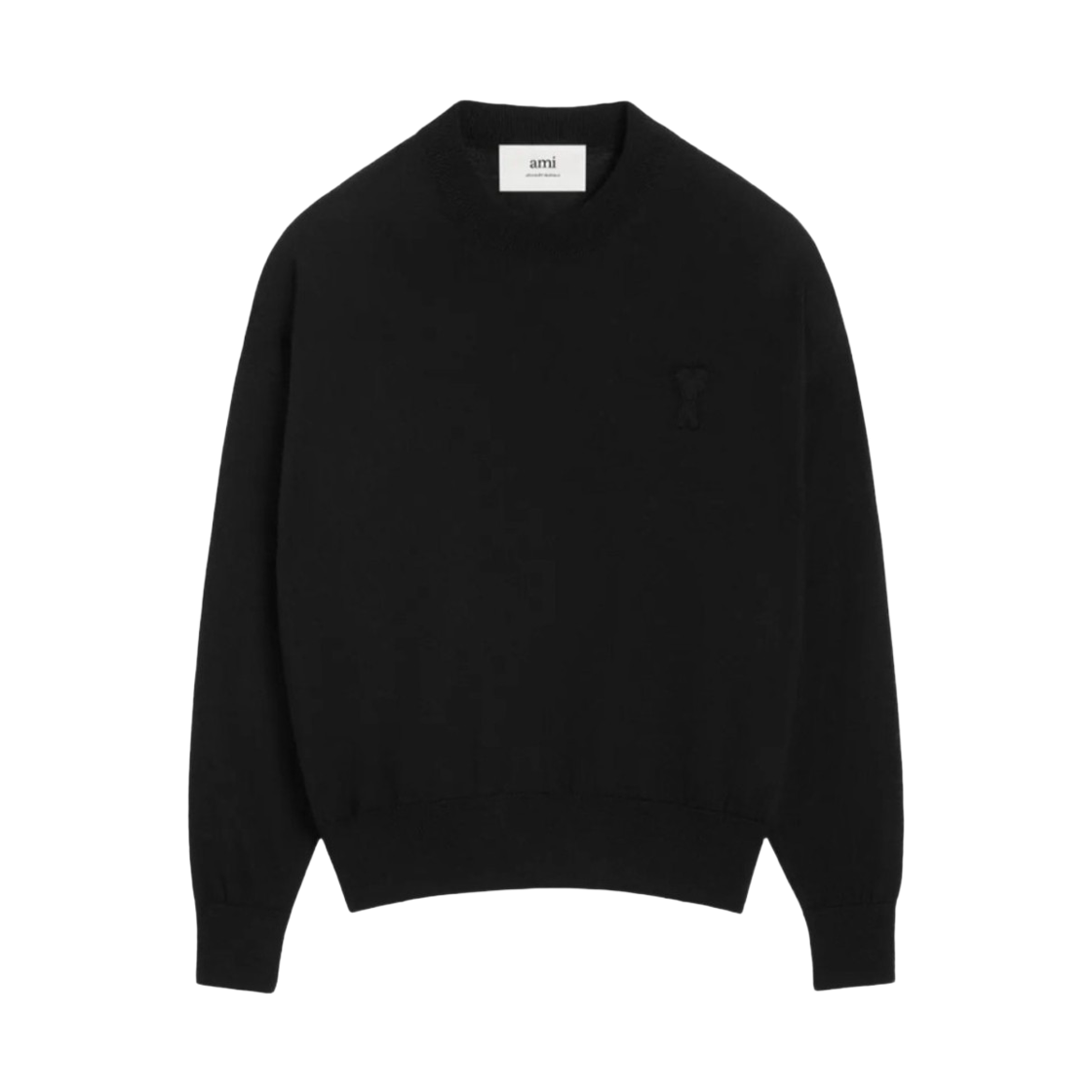 UKS042-KN0039-001 AMI de Coeur Merino Wool Knit Black