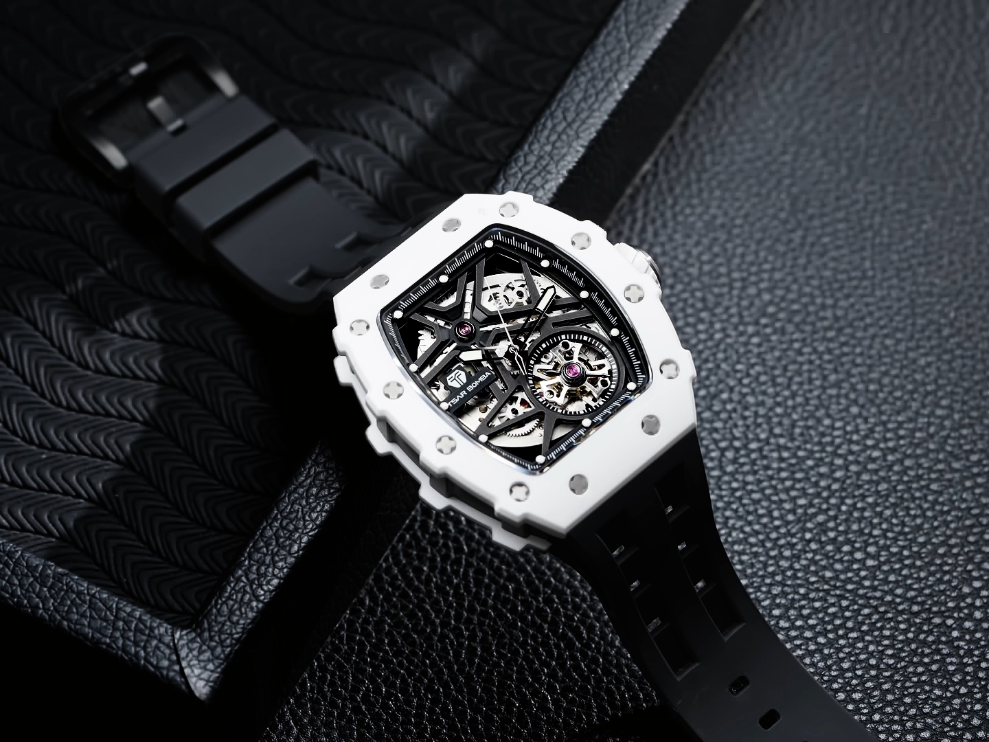 Tsar Bomba Elemental Ceramic Automatic TB8209C-03 Black White 착용 스타일 - 2