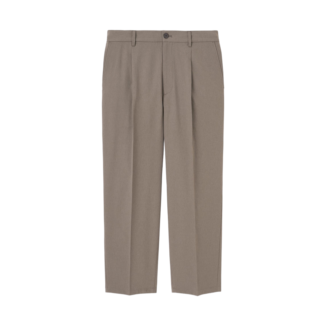 359236-34 GU Dry Pleated Ankle Pants Brown