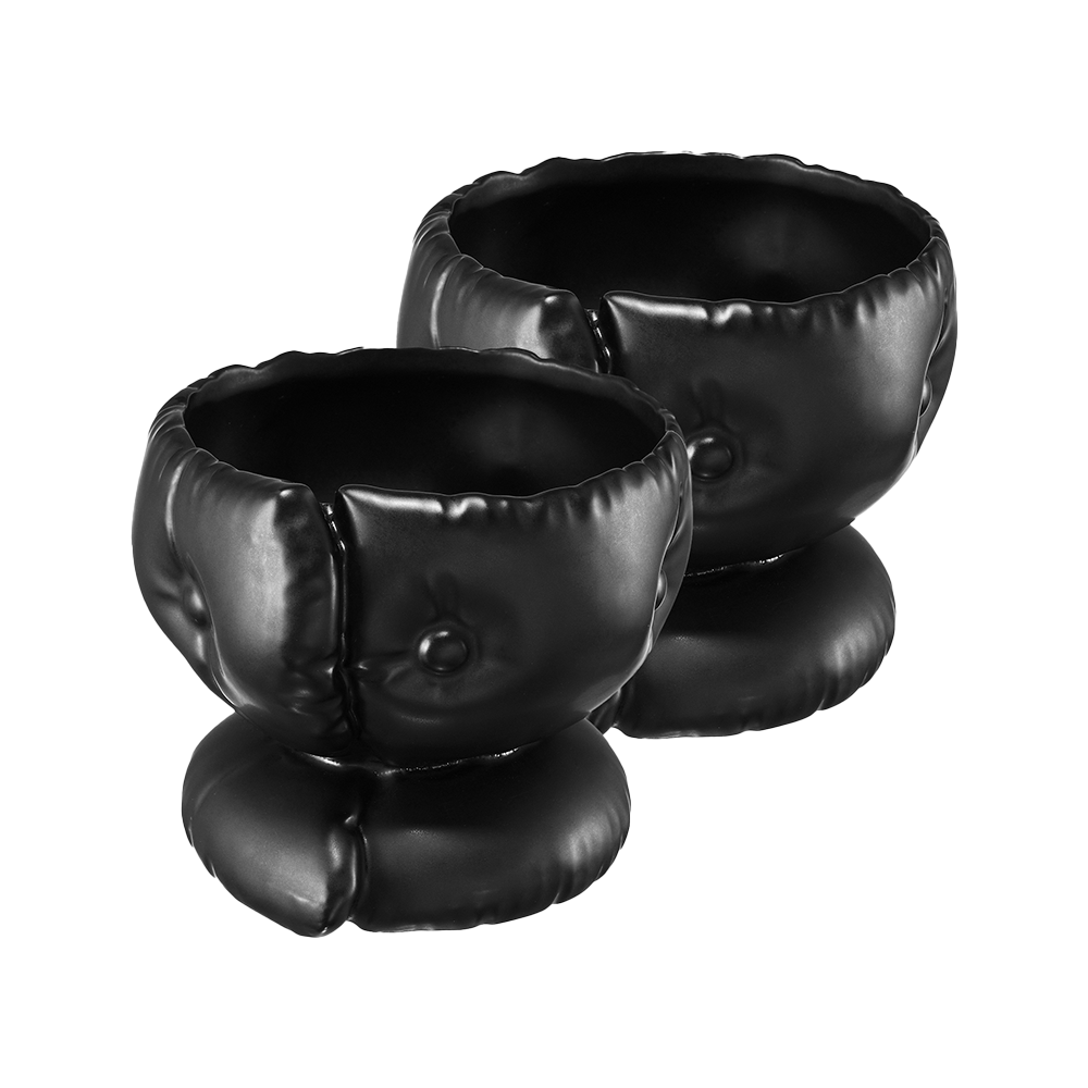 리이제 쿠션 고블렛 2P 세트 매트 블랙(LEEJAE Cushion Goblet 2P Set Matte Black)