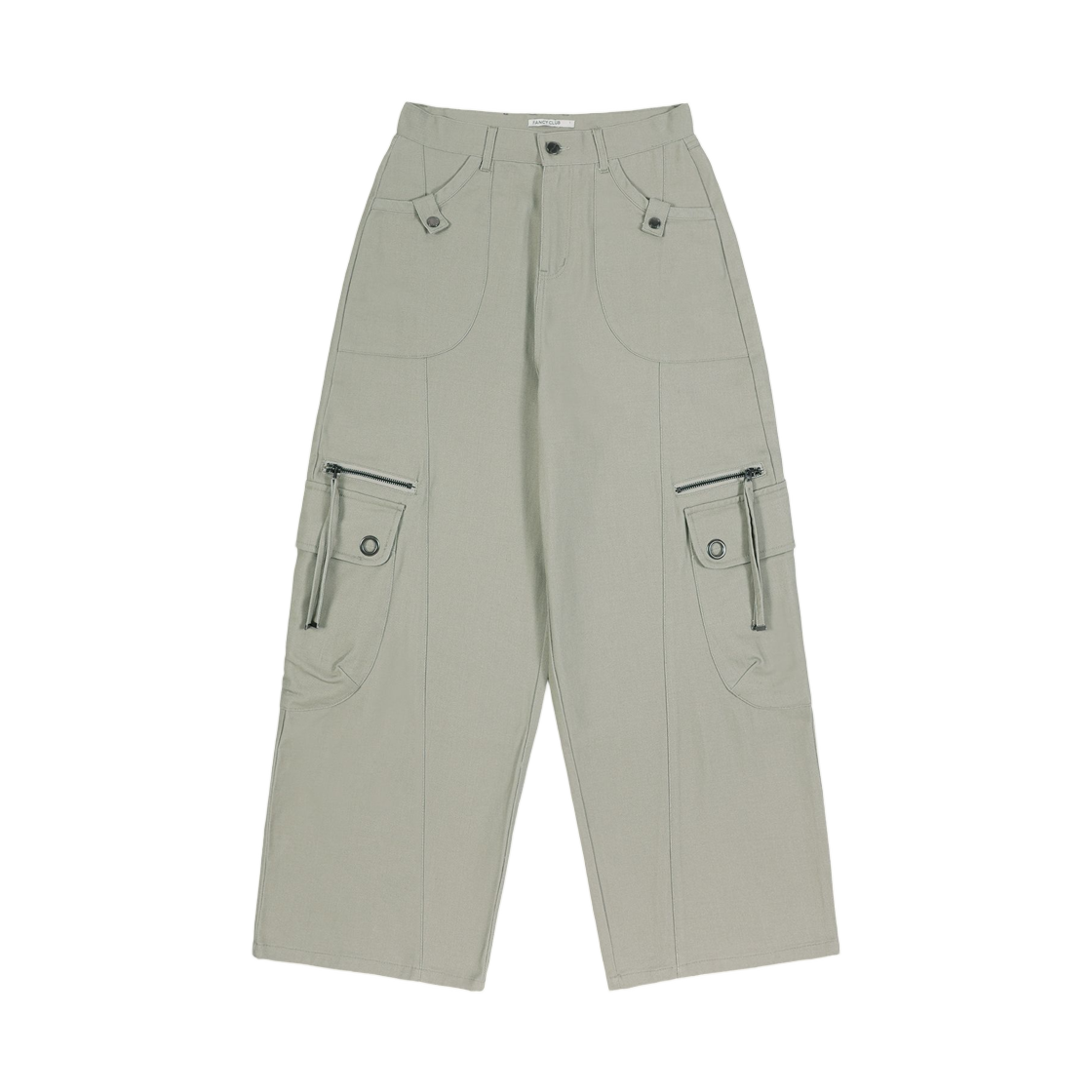 (W) 팬시 클럽 크로스 포켓 카고 팬츠 애쉬 카키((W) Fancy Club Cross Pocket Cargo Pants Ash Khaki)
