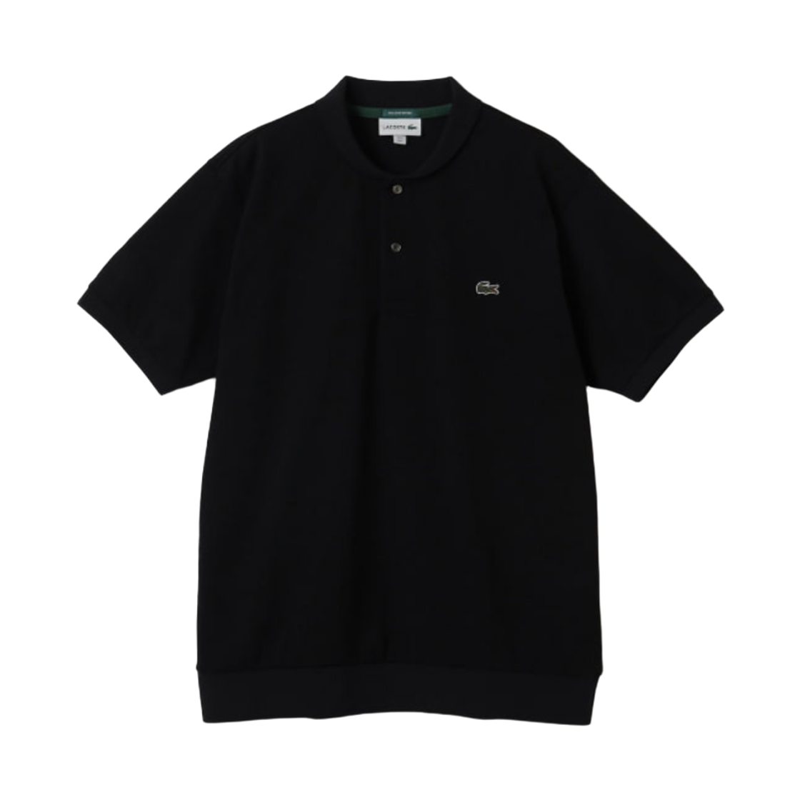 빔즈 골프 x 라코스테 숄 칼라 폴로 셔츠 블랙(Beams Golf x Lacoste Shawl Collar Polo Shirt Black) - 1